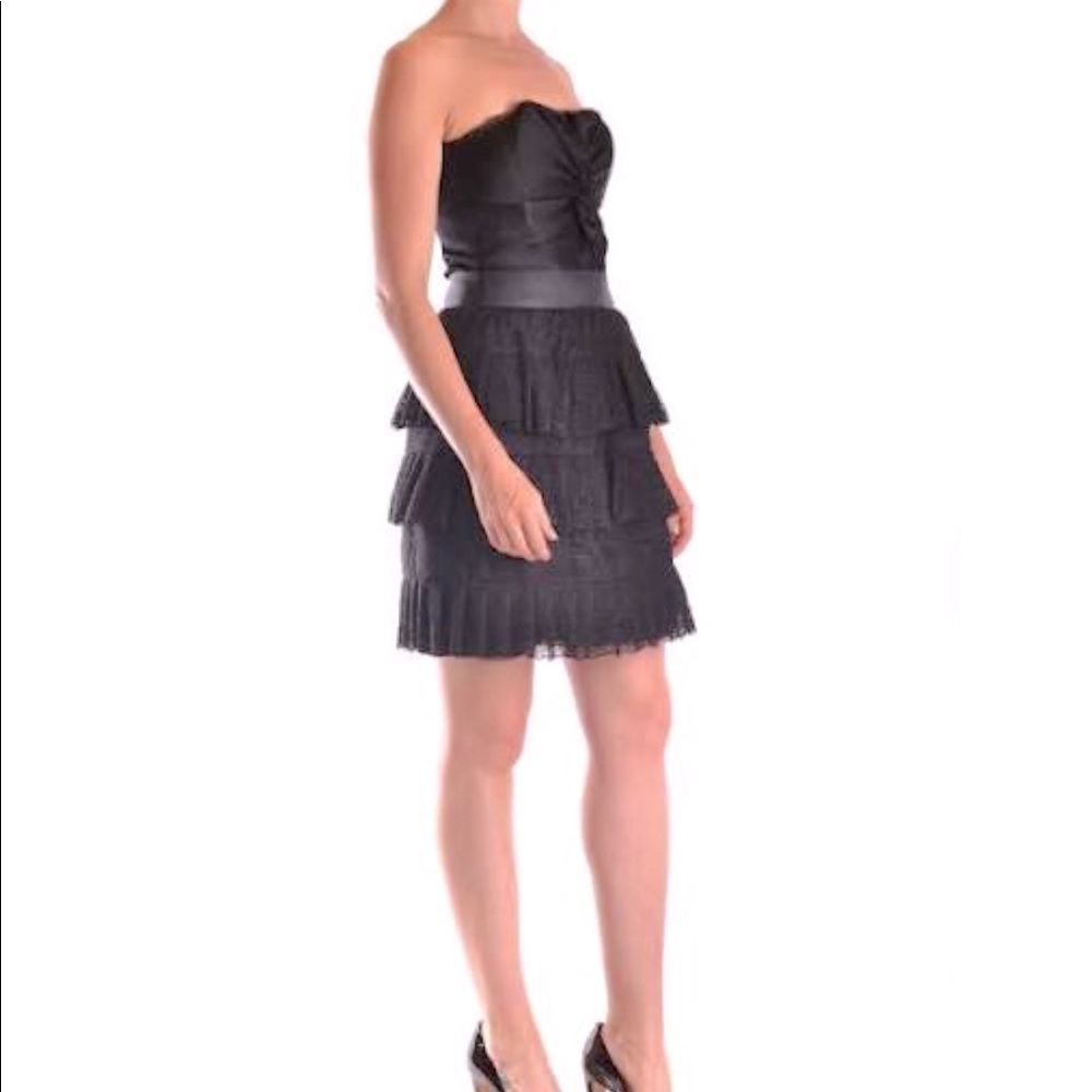 BCBGMaxazria Black Sequin Cocktail Dress